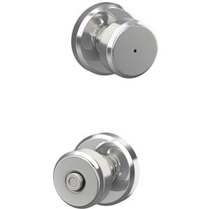 SCHLAGE F40 BWE 625 GSN Greyson Collection Bowery Privacy Lock Knob, Bright Chrome SCHLAGE F40 BWE 625 GSN Greyson Collection Bowery Privacy Lock Knob, Bright Chrome