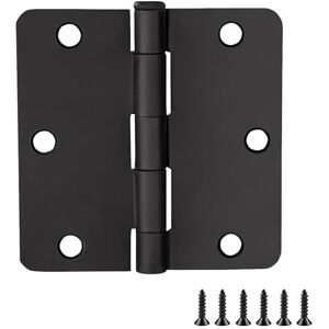 Design House 188888 6-Hole 3 1/2" x 3 1/2" 1/4 Radius Door Hinge 3-Pack, Matte Black Design House 188888 6-Hole 3 1/2" x 3 1/2" 1/4 Radius Door Hinge 3-Pack, Matte Black