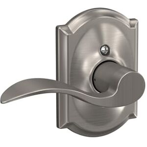 SCHLAGE F170 Acc 619 CAM LH Camelot Collection Left Hand Accent Decorative Trim Lever, Satin Nickel SCHLAGE F170 Acc 619 CAM LH Camelot Collection Left Hand Accent Decorative Trim Lever, Satin Nickel