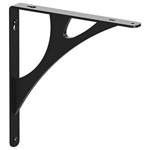 Knape & Vogt Shelf-Made D x 1 in. W x 10 in. H Black, Alloy Steel, Decorative Shelf Bracket, 500 lbs Knape & Vogt Shelf-Made D x 1 in. W x 10 in. H Black, Alloy Steel, Decorative Shelf Bracket, 500 lbs
