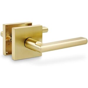 Linkaa Passage Gold Stain Brass Door Lever, Bedroom Bathroom Door Handles Keyless Interiort, Exterior/Interior Door Handle, No Lock Linkaa Passage Gold Stain Brass Door Lever, Bedroom Bathroom Door Handles Keyless Interiort, Exterior/Interior Door Handle, No Lock