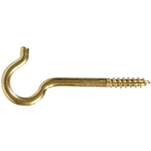 Hillman The Group 9472 Brass Screw Hook, 0.106 x 1-11/16-Inch, 3-Pack Hillman The Group 9472 Brass Screw Hook, 0.106 x 1-11/16-Inch, 3-Pack