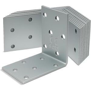 ERKO Angle Connector Metal Angle Galvanised Steel Set of 10 60 x 60 x 40 x 2.0 mm Universal Angle Corner Connector for Wooden Constructions ERKO Angle Connector Metal Angle Galvanised Steel Set of 10 60 x 60 x 40 x 2.0 mm Universal Angle Corner Connector for Wooden Constructions