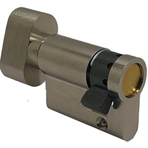 ABUS Door Cylinder with Knob, Silver, 47739 ABUS Door Cylinder with Knob, Silver, 47739