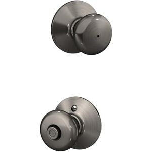 SCHLAGE F40PLY620 Plymouth Privacy Knob, Antique Pewter SCHLAGE F40PLY620 Plymouth Privacy Knob, Antique Pewter