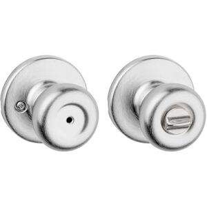 Kwikset Tylo Interior Privacy Door Knob with Lock, Door Handle for Bathroom and Bedroom, Satin Chrome Keyless Turn Lock Doorknob Kwikset Tylo Interior Privacy Door Knob with Lock, Door Handle for Bathroom and Bedroom, Satin Chrome Keyless Turn Lock Doorknob