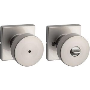 Kwikset Pismo Interior Privacy Door Knob - Satin Nickel - Door Type Kwikset Pismo Interior Privacy Door Knob - Satin Nickel - Door Type
