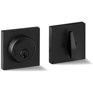 Berlin Modisch Single Cylinder Deadbolt Lock Slim Square for Front Door Modern Contemporary High Security Heavy Duty – Iron Black Finish Berlin Modisch Single Cylinder Deadbolt Lock Slim Square for Front Door Modern Contemporary High Security Heavy Duty – Iron Black Finish