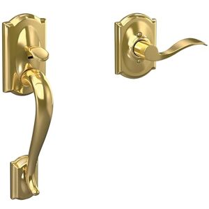 SCHLAGE FE285-CAM-ACC-CAM-LH Camelot Lower Handle Set for Electronic Keypad with, Polished Brass SCHLAGE FE285-CAM-ACC-CAM-LH Camelot Lower Handle Set for Electronic Keypad with, Polished Brass