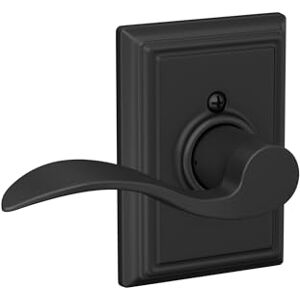 SCHLAGE F170ACC622ADDLH Addison Collection Left Hand Accent Decorative Trim Lever, Matte Black SCHLAGE F170ACC622ADDLH Addison Collection Left Hand Accent Decorative Trim Lever, Matte Black