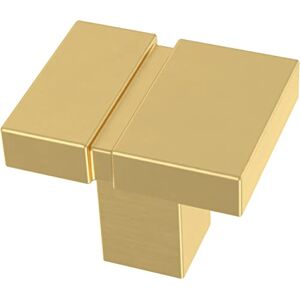 Franklin Brass Asymmetric Notched Cabinet Knob, Brushed Brass, 1-1/4 in (32mm) Dresser Drawer Pull, 10 Pack, P40825K-117-C Franklin Brass Asymmetric Notched Cabinet Knob, Brushed Brass, 1-1/4 in (32mm) Dresser Drawer Pull, 10 Pack, P40825K-117-C