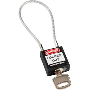 Brady 195934 Padlock, Black, 32mm x 16mm Brady 195934 Padlock, Black, 32mm x 16mm