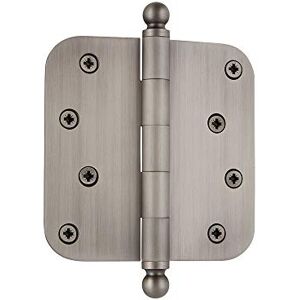 Nostalgic 728364 Warehouse Ball Tip Residential 5/8" Radius Corners Door Hinge, Antique Pewter, 4 Inch Nostalgic 728364 Warehouse Ball Tip Residential 5/8" Radius Corners Door Hinge, Antique Pewter, 4 Inch