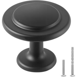 VEVOR Cabinet Knobs, 30 Pack, 1.22 Inch Black Zinc Alloy Drawer Pulls & Door Handles, Mushroom Kitchen Solid Knobs Dresser Handles, Cupboard Hardware with Screws for Bathroom Closet Cabinets Drawers VEVOR Cabinet Knobs, 30 Pack, 1.22 Inch Black Zinc Alloy Drawer Pulls & Door Handles, Mushroom Kitchen Solid Knobs Dresser Handles, Cupboard Hardware with Screws for Bathroom Closet Cabinets Drawers