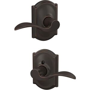 SCHLAGE F10 Acc 716 CAM Camelot Collection Accent Passage Lever, Aged Bronze SCHLAGE F10 Acc 716 CAM Camelot Collection Accent Passage Lever, Aged Bronze