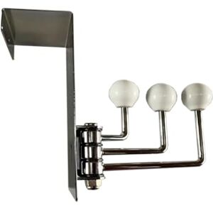 ASPECT Over The Door Hooks Hanger with 3 Ceramic Rotating Hooks (White Balls) ASPECT Over The Door Hooks Hanger with 3 Ceramic Rotating Hooks (White Balls)