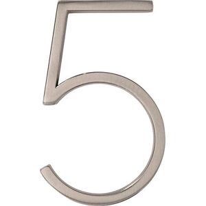 HILLMAN Distinctions Distinctions 844705 Upgraded 5" Brushed Nickel Floating House Number 5 HILLMAN Distinctions Distinctions 844705 Upgraded 5" Brushed Nickel Floating House Number 5
