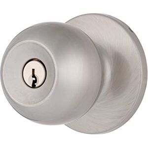 BRINKS – Transitional Keyed Entry Ball Door Knob, Satin Nickel Designed for Traditional and Transitional Homes and Blends Seamlessly with Interior Décor BRINKS – Transitional Keyed Entry Ball Door Knob, Satin Nickel Designed for Traditional and Transitional Homes and Blends Seamlessly with Interior Décor