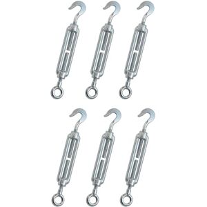 Kippen 1205CK Pack of 6 Turnbuckle with Hook and Eye in Galvanised Steel, Size 8 mm Kippen 1205CK Pack of 6 Turnbuckle with Hook and Eye in Galvanised Steel, Size 8 mm