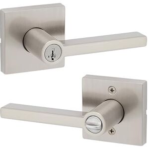 Kwikset 97402-810 Lever Door Handle - Keyed Entry, Satin Nickel Kwikset 97402-810 Lever Door Handle - Keyed Entry, Satin Nickel