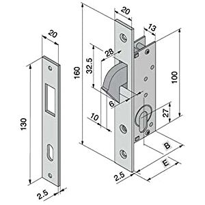 Welka 106.1601 Lock for Profiles Welka 106.1601 Lock for Profiles