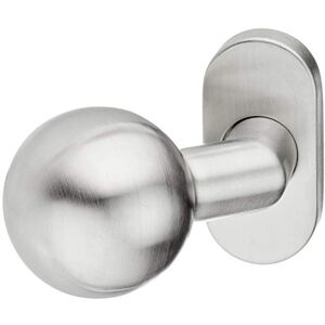 MARCHESI 4126.420.207.S-ER-UK Türknopf Fest auf, Edelstahl matt Stainless Steel Door knob on Oval Rosette Fixed knob, Silver MARCHESI 4126.420.207.S-ER-UK Türknopf Fest auf, Edelstahl matt Stainless Steel Door knob on Oval Rosette Fixed knob, Silver