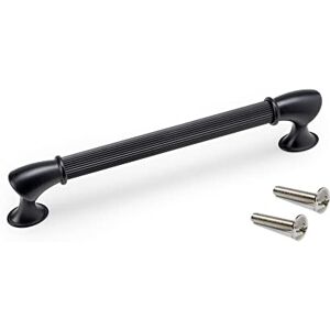 Emuca Suez Furniture Handle, 160 mm (6,3 inch) Interaxis, L 184 mm (7,2 inch), Black, Aluminium, 20 Units Emuca Suez Furniture Handle, 160 mm (6,3 inch) Interaxis, L 184 mm (7,2 inch), Black, Aluminium, 20 Units
