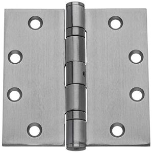 Dynasty Hardware Commercial Grade Ball Bearing Door Hinge 4-1/2 x 4-1/2 Full Mortise Stainless Steel, Non-Removable Pin -- 3- PACK by Dynasty Hardware Commercial Grade Ball Bearing Door Hinge 4-1/2 x 4-1/2 Full Mortise Stainless Steel, Non-Removable Pin -- 3- PACK by