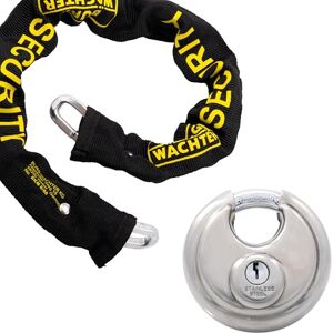Burg Wachter SKM 6/60 SPL 60cm Security Chain & Stainless Steel Disc Padlock - security chain and padlock Burg Wachter SKM 6/60 SPL 60cm Security Chain & Stainless Steel Disc Padlock - security chain and padlock