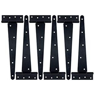 HLMOptimo HLMxOptimo Heavy Duty T Hinge Tee Hinge T Strap Hinge Shed Hinge Gate Hinge Barn Hinge Fence Hinge Door Hinge Wrought Rustproof All Size Black (6, 12 inch) HLMOptimo HLMxOptimo Heavy Duty T Hinge Tee Hinge T Strap Hinge Shed Hinge Gate Hinge Barn Hinge Fence Hinge Door Hinge Wrought Rustproof All Size Black (6, 12 inch)