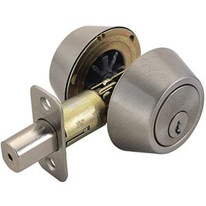 Design House 783829 Double Cylinder 2-Way Latch Deadbolt, Satin Nickel Design House 783829 Double Cylinder 2-Way Latch Deadbolt, Satin Nickel