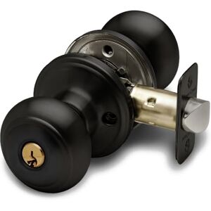Copper Creek CK2040BC Black Keyed Entry Door Knob - Door Knob Copper Creek CK2040BC Black Keyed Entry Door Knob - Door Knob