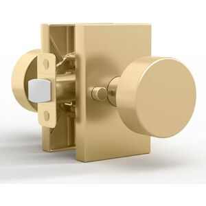 Mega Handles Privacy I Door Knob for Hallway, Closet and Bathroom I Reversible Heavy Duty Design I Fits All Standard Door Sizes I Screws Included Satin Brass (1 Pack) Mega Handles Privacy I Door Knob for Hallway, Closet and Bathroom I Reversible Heavy Duty Design I Fits All Standard Door Sizes I Screws Included Satin Brass (1 Pack)