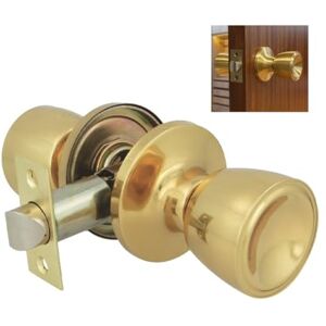 Amig Cup Type Passage Knob Set of knobs with Handles on Both Sides Brass Entry Latch 60/70 mm Includes Fixings for Wooden Doors Square Edge Latch Polished Amig Cup Type Passage Knob Set of knobs with Handles on Both Sides Brass Entry Latch 60/70 mm Includes Fixings for Wooden Doors Square Edge Latch Polished
