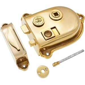Infinity Traditional Cromwell Rim Latch Lock Set in Polished Brass Finish – Victorian Solid Brass Lock for Interior Bathroom and Bedroom Doors Infinity Traditional Cromwell Rim Latch Lock Set in Polished Brass Finish – Victorian Solid Brass Lock for Interior Bathroom and Bedroom Doors