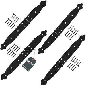 KOTARBAU Set of 4 Door Hinges 150 x 200 x 35 mm Powder-Coated Steel Black Hinges Folding Window Hinge Wooden Door Garden Gate Hinge KOTARBAU Set of 4 Door Hinges 150 x 200 x 35 mm Powder-Coated Steel Black Hinges Folding Window Hinge Wooden Door Garden Gate Hinge