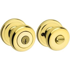 Kwikset Juno Entry Knob - SmartKey® - Polished Brass - Door Knob Kwikset Juno Entry Knob - SmartKey® - Polished Brass - Door Knob