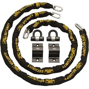 Burg-Wächter Burg-Wachter Sold Secure Diamond & Gold 12mm Keyed Alike Chain Lock & Ground Anchor Twin Pack, Black, 2M Burg-Wächter Burg-Wachter Sold Secure Diamond & Gold 12mm Keyed Alike Chain Lock & Ground Anchor Twin Pack, Black, 2M