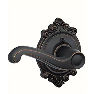 SCHLAGE F170 FLA 716 BRK LH Brookshire Collection Left Hand Flair Decorative Trim Lever, Aged Bronze Lock Company SCHLAGE F170 FLA 716 BRK LH Brookshire Collection Left Hand Flair Decorative Trim Lever, Aged Bronze Lock Company