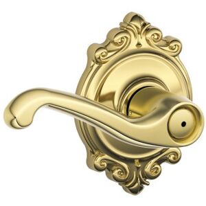 Schlage F40 FLA 605 BRK Brookshire Privacy Lever - Privacy Lever Schlage F40 FLA 605 BRK Brookshire Privacy Lever - Privacy Lever