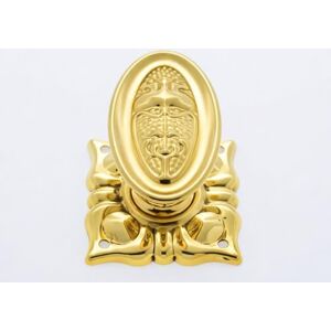 Morris & Mackintosh Pair of Blossom Polished Brass Door Knobs/Home Morris & Mackintosh Pair of Blossom Polished Brass Door Knobs/Home