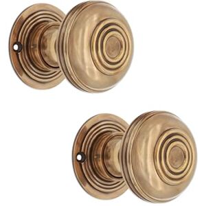 Infinity Bloxwich Style Mortice Door Knobs 60mm Solid Brass Aged Brass, Polished Nickel (Aged Brass) Infinity Bloxwich Style Mortice Door Knobs 60mm Solid Brass Aged Brass, Polished Nickel (Aged Brass)