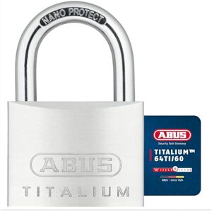 ABUS Titalium 64TI/60 Padlock Cellar Lock with Special Aluminium Lock Body Hardened Steel Shackle Security Level 6 ABUS Titalium 64TI/60 Padlock Cellar Lock with Special Aluminium Lock Body Hardened Steel Shackle Security Level 6