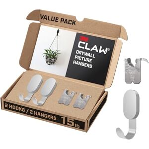 3M 3DH15SLV-2ESF Claw Hooks, 15 lb, Silver 3M 3DH15SLV-2ESF Claw Hooks, 15 lb, Silver