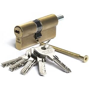 CISA 10E3022600000C5 - Brushed Brass European Cylinder - 30/35 mm - Pre-equipped for Knob - Door Lock Cylinder CISA 10E3022600000C5 - Brushed Brass European Cylinder - 30/35 mm - Pre-equipped for Knob - Door Lock Cylinder