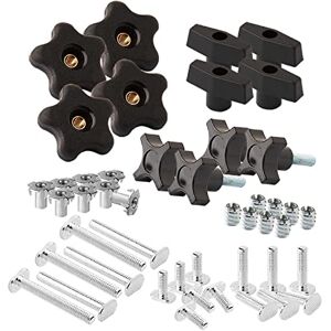 POWERTEC 71174V T Track Knob Kit - Woodworking Accessories POWERTEC 71174V T Track Knob Kit - Woodworking Accessories