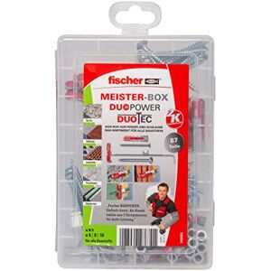 fischer Meister Box Dowel Set, 540093 87pcs Plastic Fastener Set for General Construction & DIY Projects fischer Meister Box Dowel Set, 540093 87pcs Plastic Fastener Set for General Construction & DIY Projects