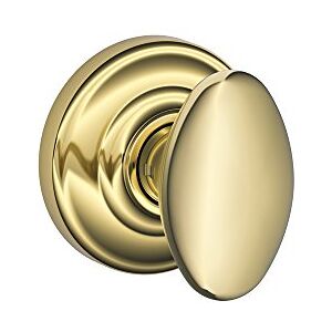 Schlage Siena Dummy Knob - Andover Rose - Bright Brass - Door Knob Schlage Siena Dummy Knob - Andover Rose - Bright Brass - Door Knob