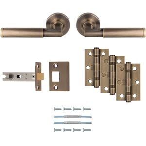 Carlisle Brass Belas Ultimate Door Pack Antique Brass Including a Pair of Designer Handles, 3X Hinges and a 3" CE Latch - Carlisle Brass Belas Ultimate Door Pack Antique Brass Including a Pair of Designer Handles, 3X Hinges and a 3" CE Latch -
