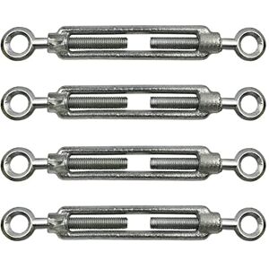 kippen 1204EK Pack of 4 Galvanised Steel 2-Eye Turnbuckle 12 mm kippen 1204EK Pack of 4 Galvanised Steel 2-Eye Turnbuckle 12 mm